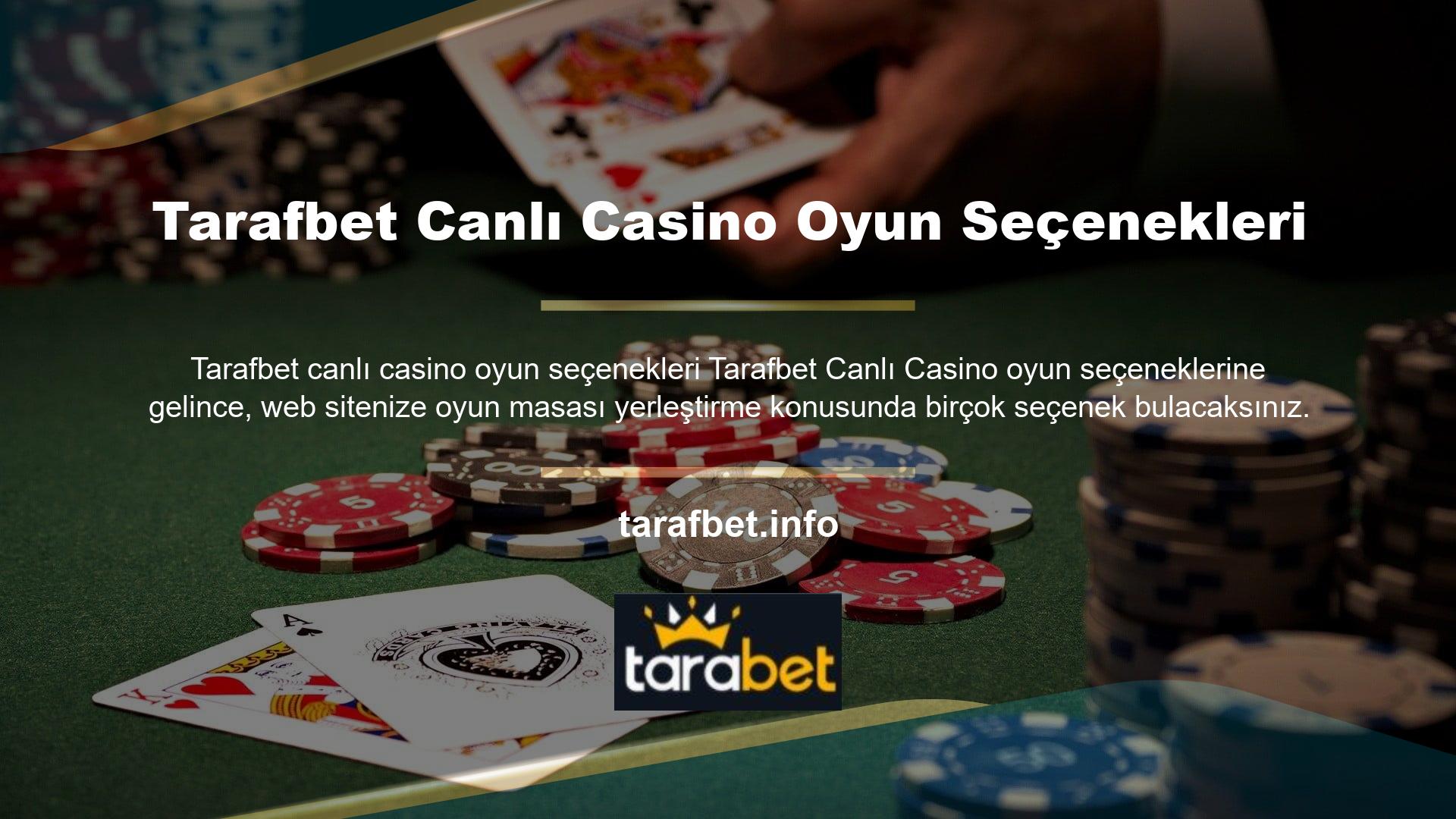 Canlı Bahis Ofisi, Canlı Casino hizmetinin tüm masa oyunlarını üyelerine sunmaktadır