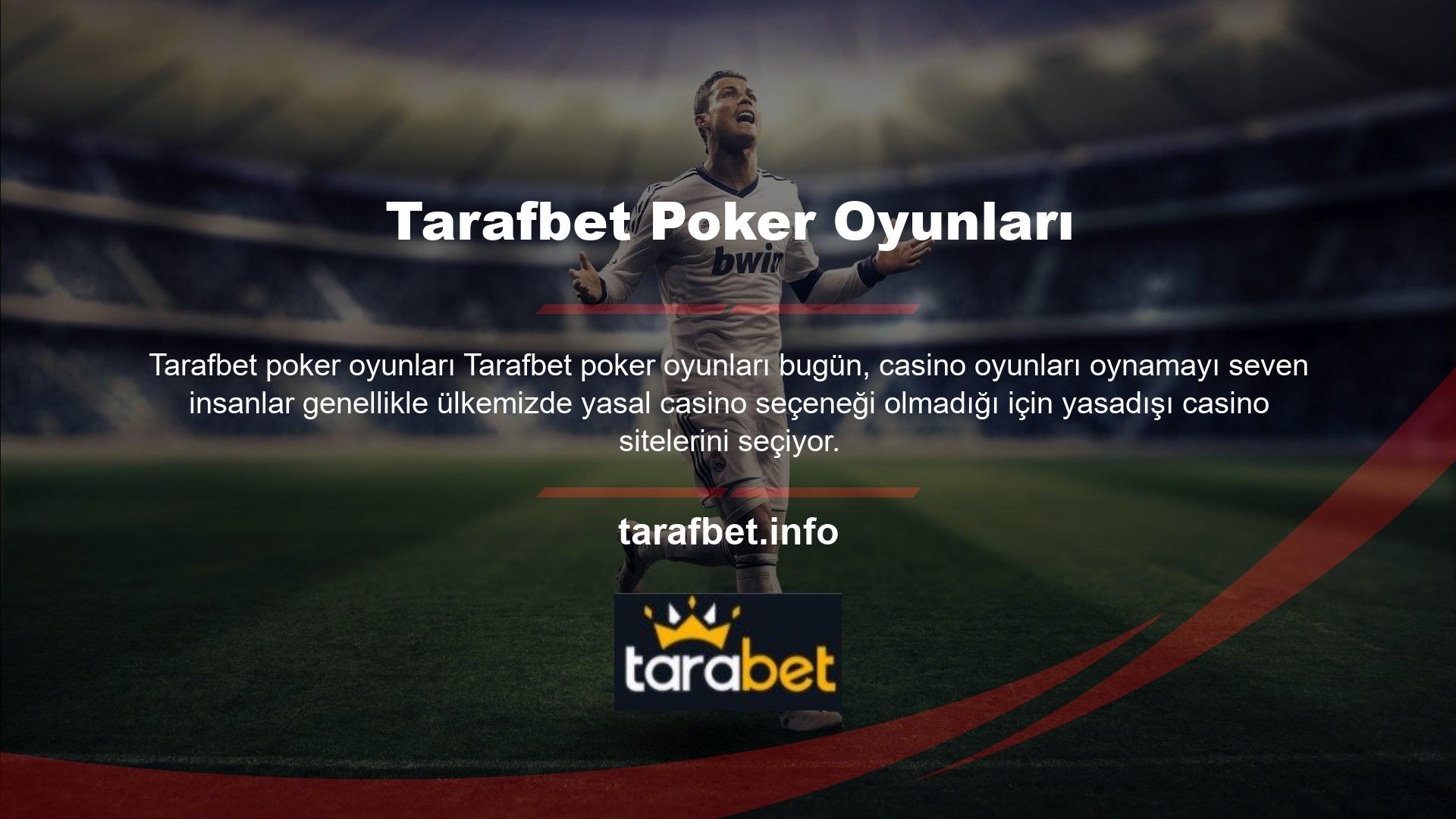 Yasadışı casino sitelerine giriyorsanız, Tarafbet Casino sitesine göz atmak isteyebilirsiniz